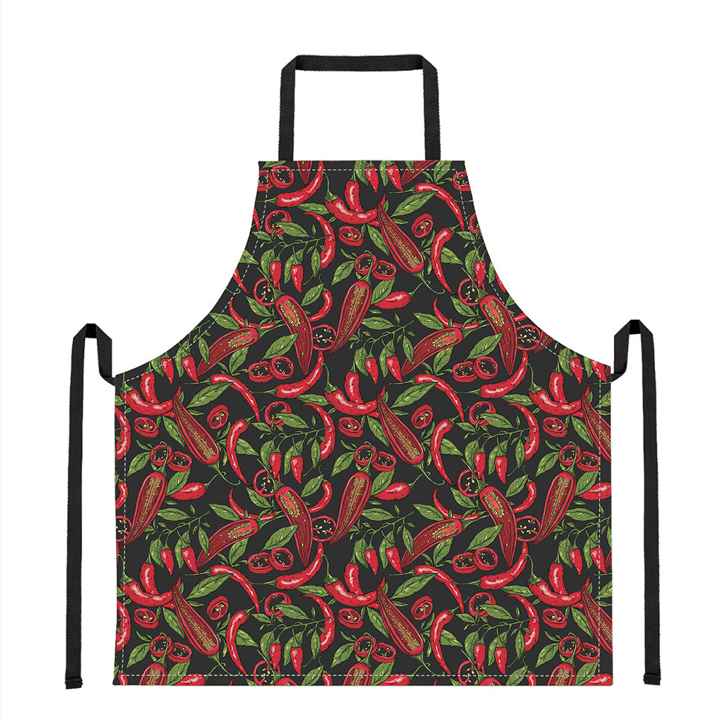 Hot Chili Peppers Pattern Print Apron