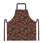 Hot Chili Peppers Pattern Print Apron