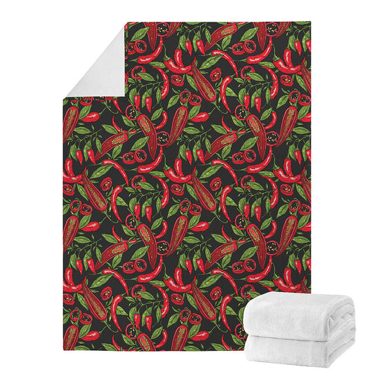 Hot Chili Peppers Pattern Print Blanket