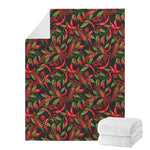 Hot Chili Peppers Pattern Print Blanket