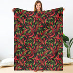 Hot Chili Peppers Pattern Print Blanket