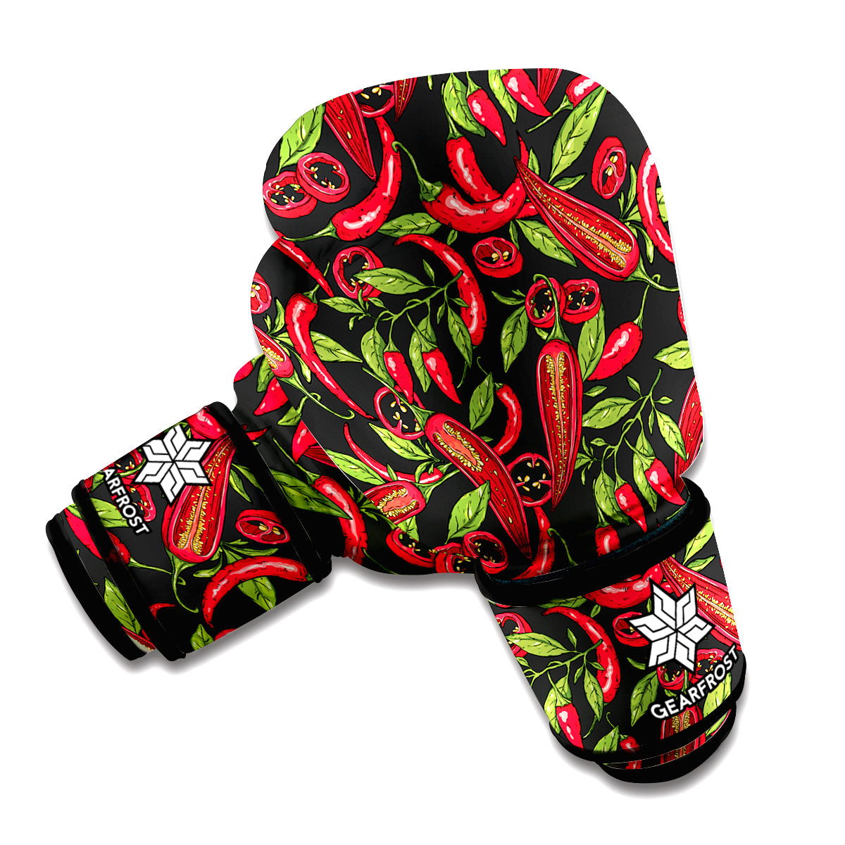 Hot Chili Peppers Pattern Print Boxing Gloves