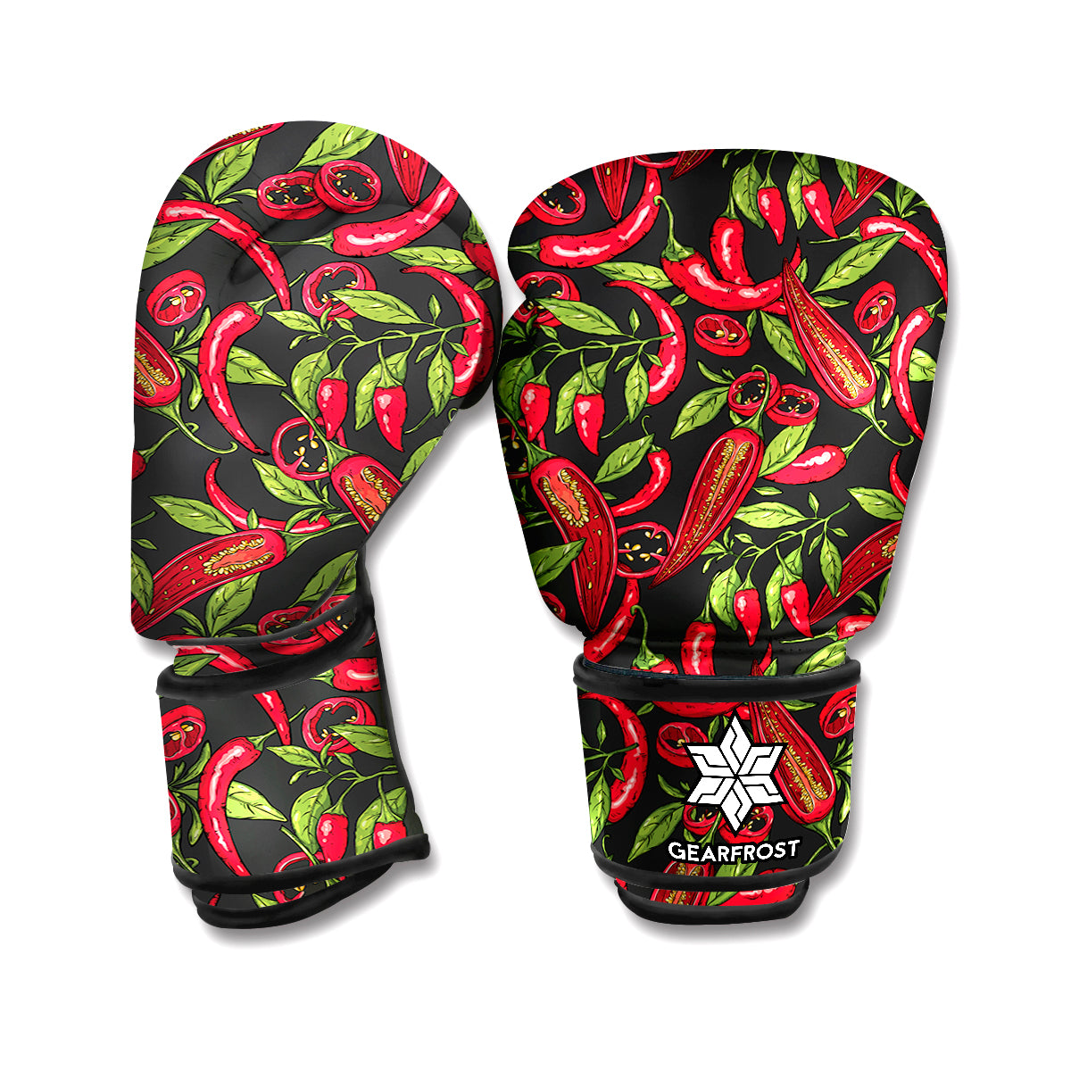 Hot Chili Peppers Pattern Print Boxing Gloves
