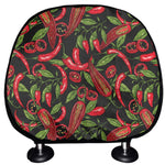 Hot Chili Peppers Pattern Print Car Headrest Covers