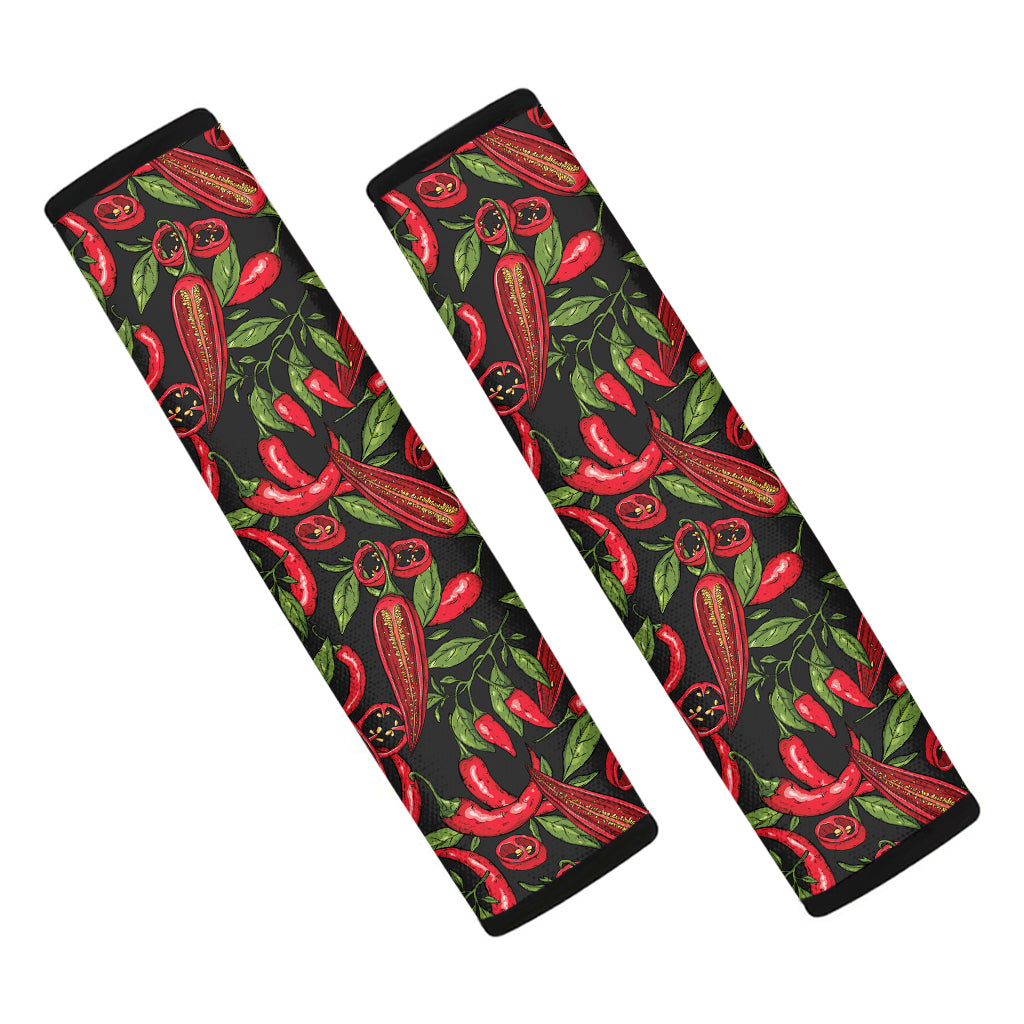 Hot Chili Peppers Pattern Print Car Seat Belt Covers