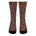 Hot Chili Peppers Pattern Print Crew Socks