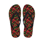 Hot Chili Peppers Pattern Print Flip Flops