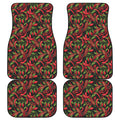 Hot Chili Peppers Pattern Print Front and Back Car Floor Mats