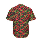 Hot Chili Peppers Pattern Print Men's Baseball Jersey