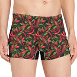 Hot Chili Peppers Pattern Print Men's Boxer Briefs