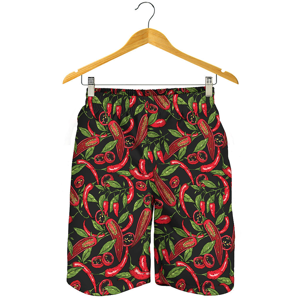 Hot Chili Peppers Pattern Print Men's Shorts