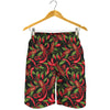 Hot Chili Peppers Pattern Print Men's Shorts