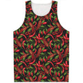 Hot Chili Peppers Pattern Print Men's Tank Top