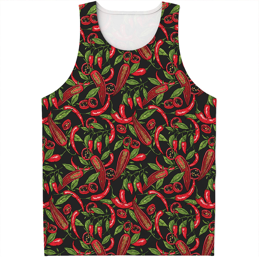 Hot Chili Peppers Pattern Print Men's Tank Top