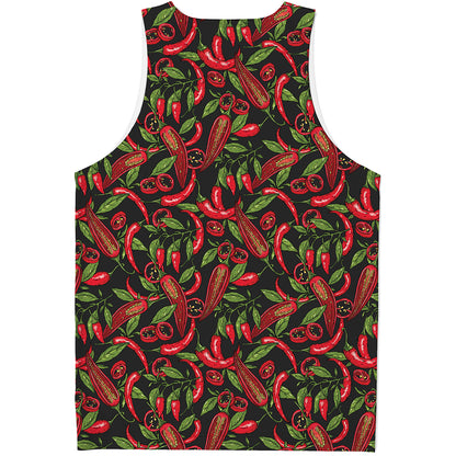 Hot Chili Peppers Pattern Print Men's Tank Top