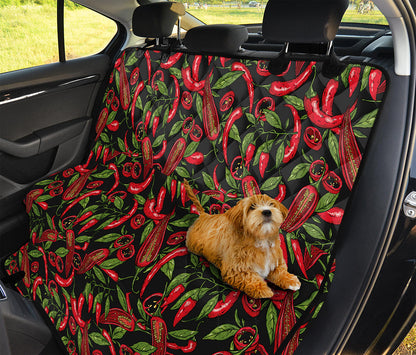 Hot Chili Peppers Pattern Print Pet Car Back Seat Cover