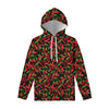 Hot Chili Peppers Pattern Print Pullover Hoodie