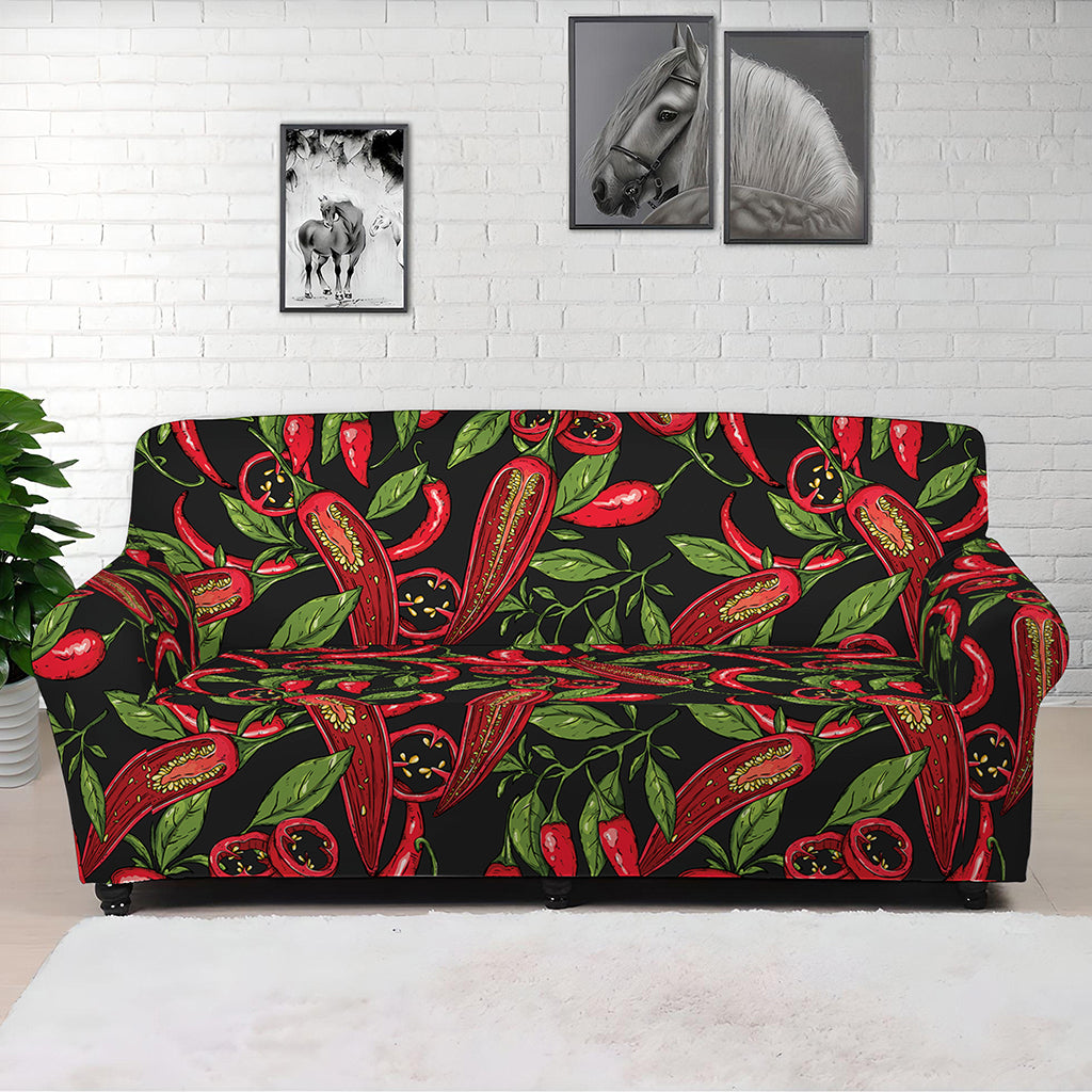 Hot Chili Peppers Pattern Print Sofa Cover