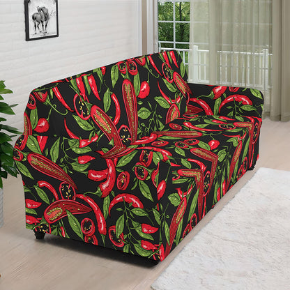 Hot Chili Peppers Pattern Print Sofa Cover
