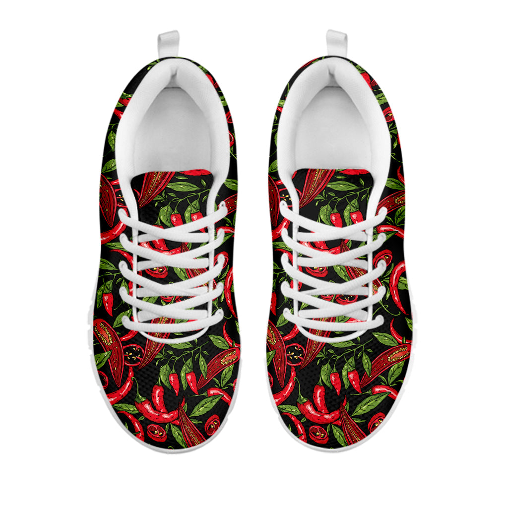 Hot Chili Peppers Pattern Print White Sneakers