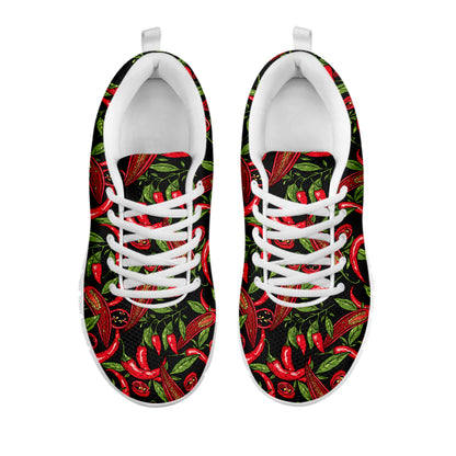 Hot Chili Peppers Pattern Print White Sneakers