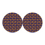 Hot Dog And Hamburger Pattern Print Car Coasters