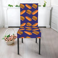Hot Dog And Hamburger Pattern Print Dining Chair Slipcover