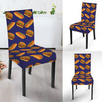 Hot Dog And Hamburger Pattern Print Dining Chair Slipcover