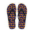 Hot Dog And Hamburger Pattern Print Flip Flops