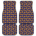 Hot Dog And Hamburger Pattern Print Front and Back Car Floor Mats