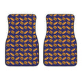 Hot Dog And Hamburger Pattern Print Front Car Floor Mats