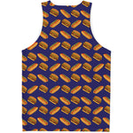 Hot Dog And Hamburger Pattern Print Men's Tank Top