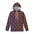 Hot Dog And Hamburger Pattern Print Pullover Hoodie