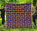Hot Dog And Hamburger Pattern Print Quilt