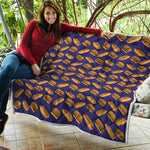 Hot Dog And Hamburger Pattern Print Quilt