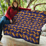 Hot Dog And Hamburger Pattern Print Quilt