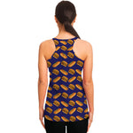Hot Dog And Hamburger Pattern Print Women's Racerback Tank Top