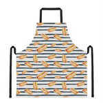 Hot Dog Striped Pattern Print Apron
