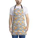 Hot Dog Striped Pattern Print Apron