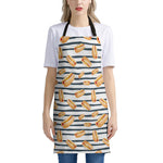 Hot Dog Striped Pattern Print Apron