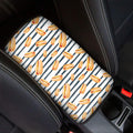 Hot Dog Striped Pattern Print Car Center Console Cover