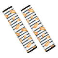 Hot Dog Striped Pattern Print Car Seat Belt Covers