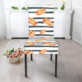 Hot Dog Striped Pattern Print Dining Chair Slipcover