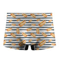 Hot Dog Striped Pattern Print Men's Boxer Briefs