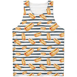 Hot Dog Striped Pattern Print Men's Tank Top