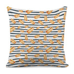 Hot Dog Striped Pattern Print Pillow Cover