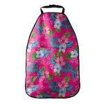 Hot Pink Aloha Hibiscus Pattern Print Car Seat Organizers
