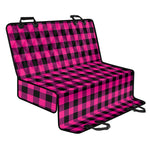 Hot Pink And Black Buffalo Check Print Pet Car Back Seat Cover