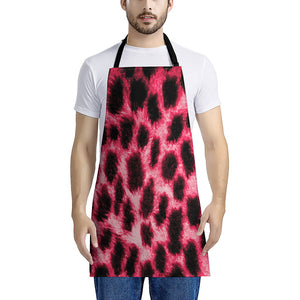 Hot Pink And Black Cheetah Print Apron