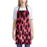 Hot Pink And Black Cheetah Print Apron